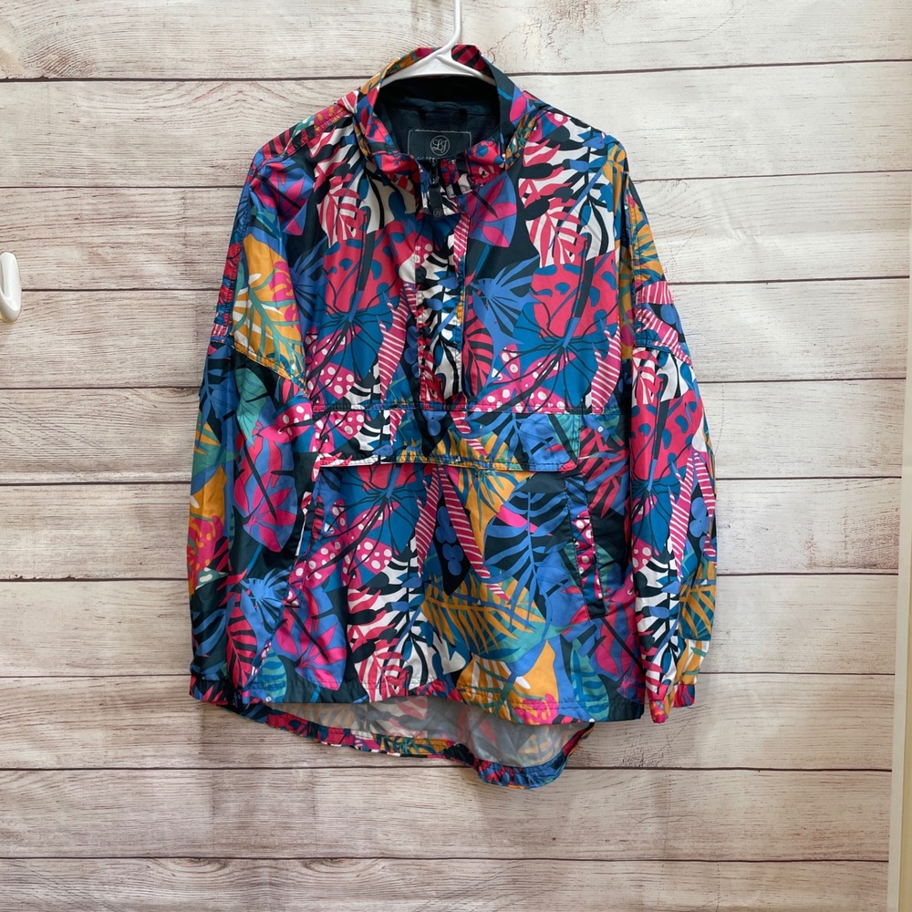 LAUREN JAMES TROPICAL‎ FLORAL HOODED ANORAK/WINDBREAKER